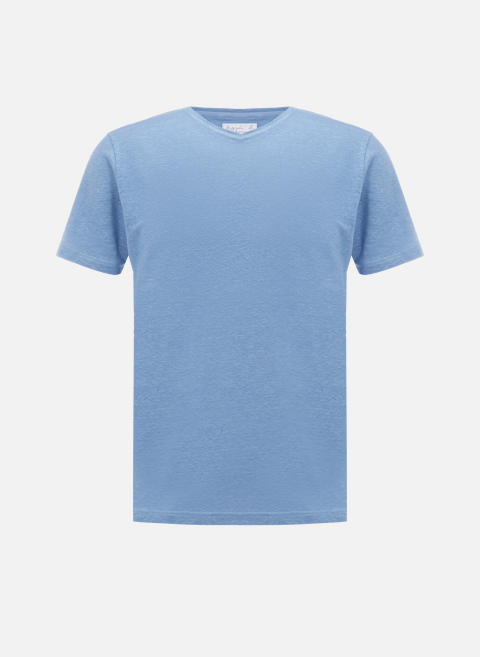 T-shirt Roll en lin BleuAGNÈS B 