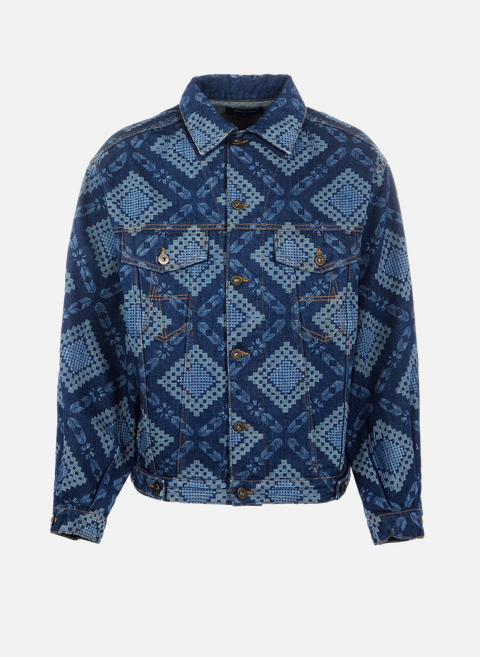 Patterned denim jacket BlueAHLUWALIA 