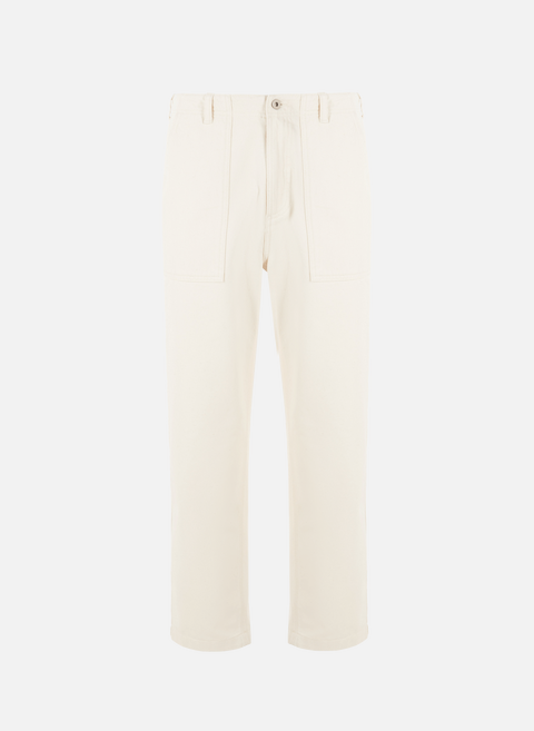 Pantalon droit en coton organique BlancAIGLE 