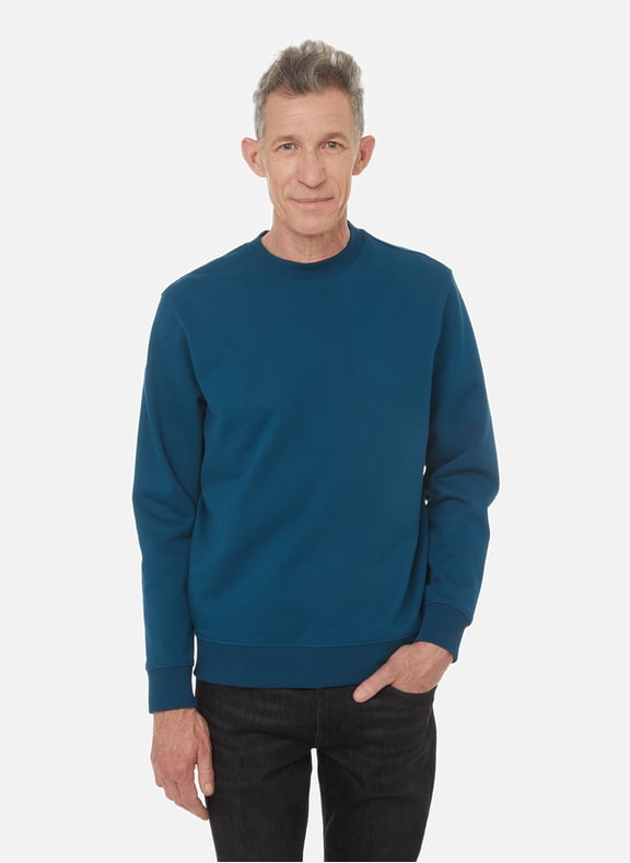 Pull col rond en coton organique Bleu by AIGLE AIGLE Pull col rond en coton organique Bleu