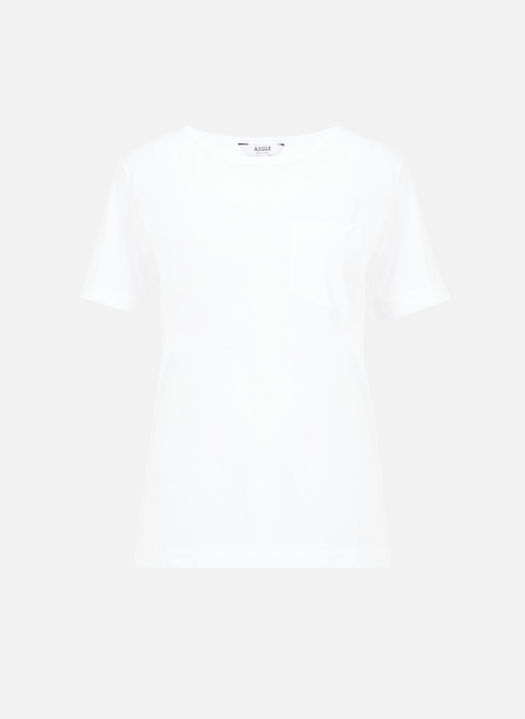 T-shirt col rond en coton BlancAIGLE 