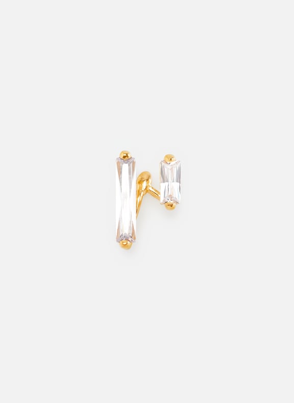 Ear cuff Double Fantasy en argent plaqué or Rouge by ALAN CROCETTI ALAN CROCETTI Ear cuff Double Fantasy en argent plaqué or Rouge