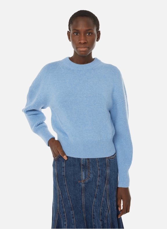 Pull Cocoon en laine Bleu by ALEXANDER MCQUEEN ALEXANDER MCQUEEN Pull Cocoon en laine Bleu