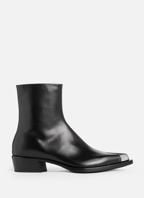 Black leather ankle bootsALEXANDER MCQUEEN 