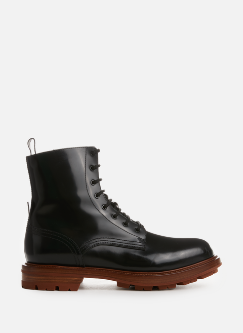 Shiny leather ankle boots BlackALEXANDER MCQUEEN 