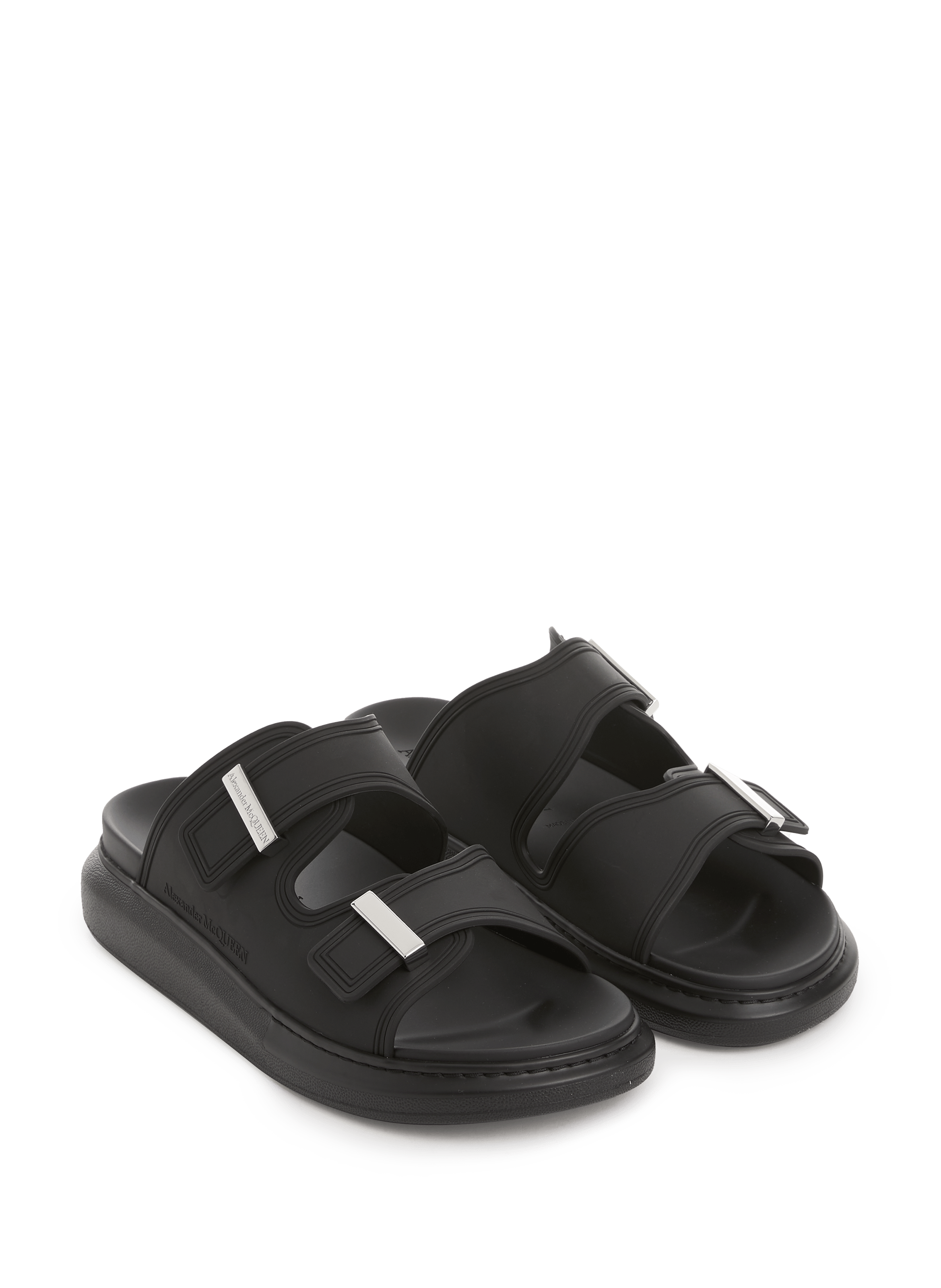 Claquettes Alexander McQueen - Modèle Emblématique Noir - Pointure 41 EU / 7 US - Caoutchouc - Neuf Avec Boîte