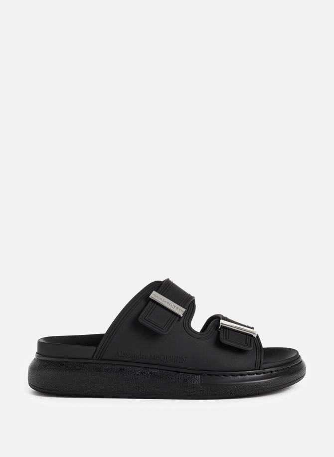 LEATHER UPPER AND RUBBER SOLE SANDAL ALEXANDER MCQUEEN