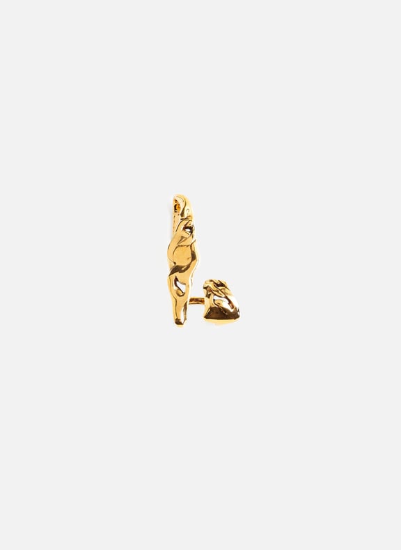 Mono boucle d'oreille en cuivre by ALEXANDER MCQUEEN ALEXANDER MCQUEEN Mono boucle d'oreille en cuivre