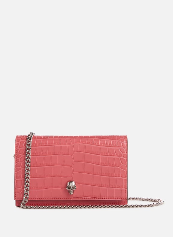 Petit sac Skull en cuir Rose by ALEXANDER MCQUEEN ALEXANDER MCQUEEN Petit sac Skull en cuir Rose