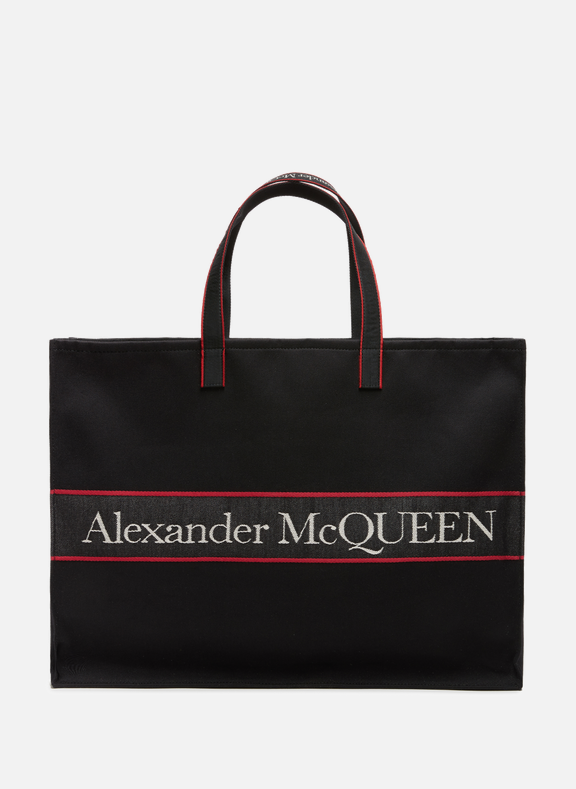ALEXANDER MCQUEEN Sac shopper avec logo Noir