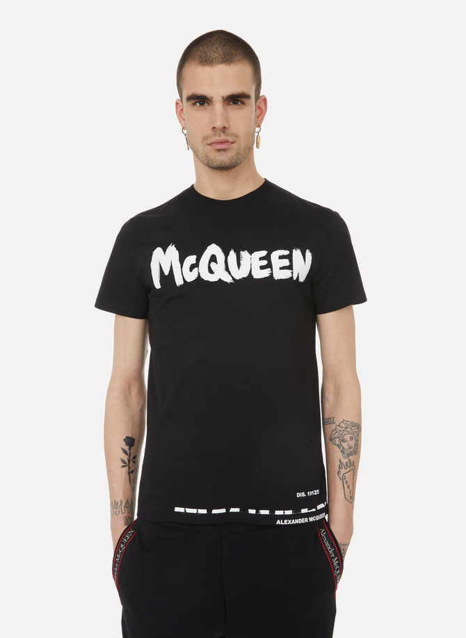 McQueen-Graffiti-Baumwoll-T-Shirt ALEXANDER MCQUEEN