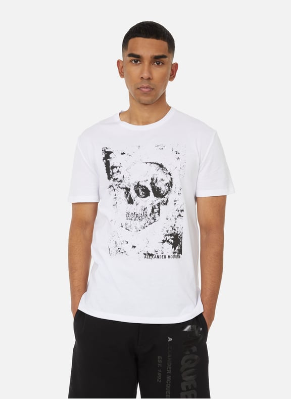 T-shirt avec logo Blanc by ALEXANDER MCQUEEN ALEXANDER MCQUEEN T-shirt avec logo Blanc