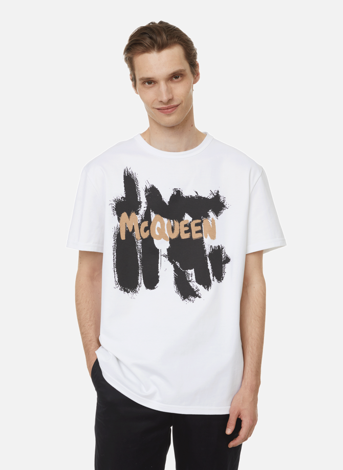 T-shirt Graffiti en coton ALEXANDER MCQUEEN