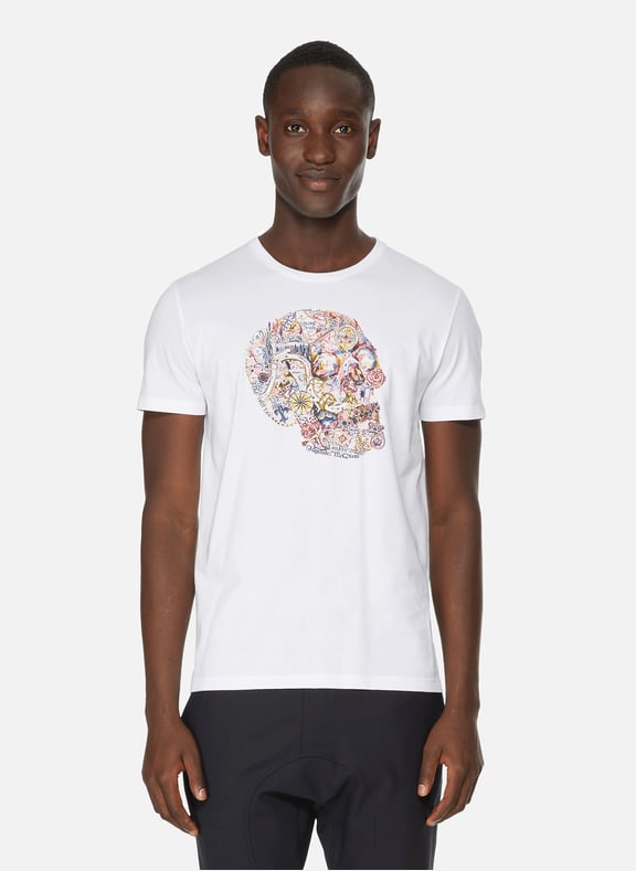 T-shirt imprimé en coton Blanc by ALEXANDER MCQUEEN ALEXANDER MCQUEEN T-shirt imprimé en coton Blanc