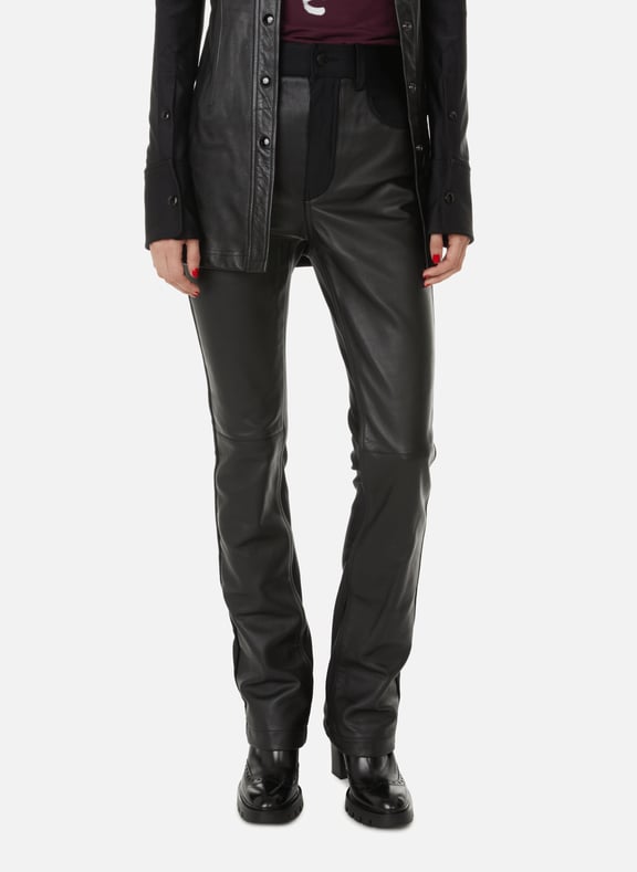 Pantalon bi-matière Noir by ALEXANDER WANG ALEXANDER WANG Pantalon bi-matière Noir