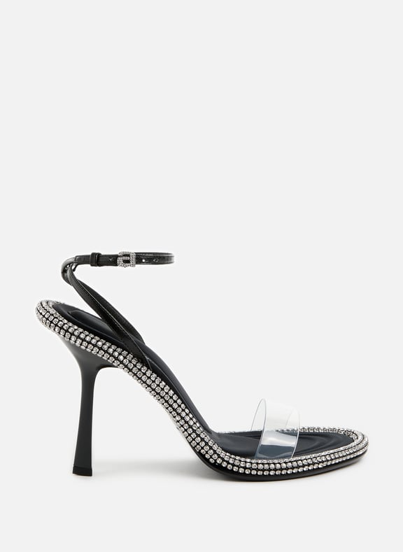 Sandales Nima avec cristaux Noir