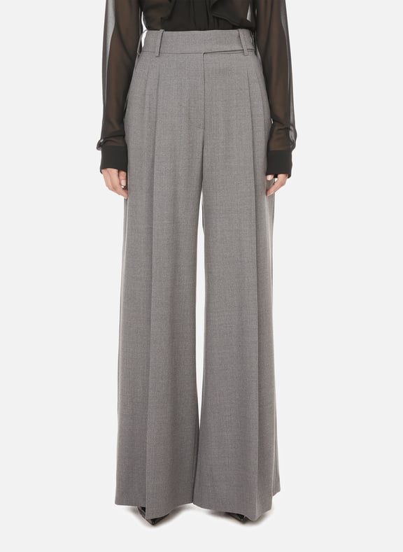 Pantalon large en laine Gris by ALEXANDRE VAUTHIER ALEXANDRE VAUTHIER Pantalon large en laine Gris