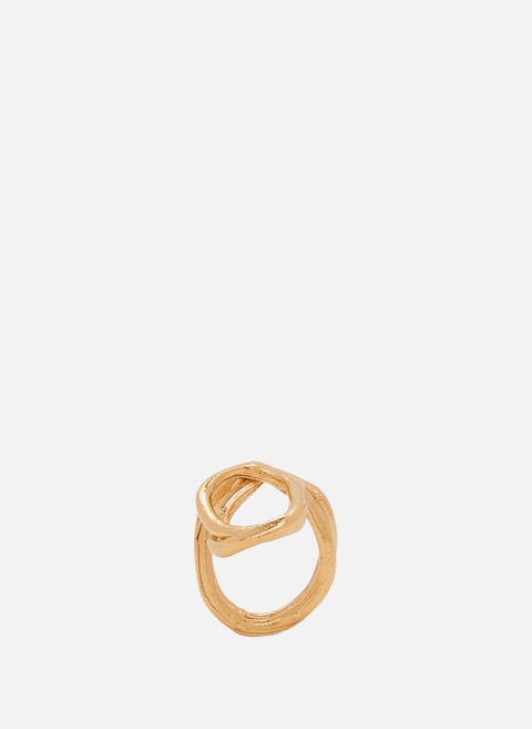The Lia ring in gold plated Golden ALIGHIERI 
