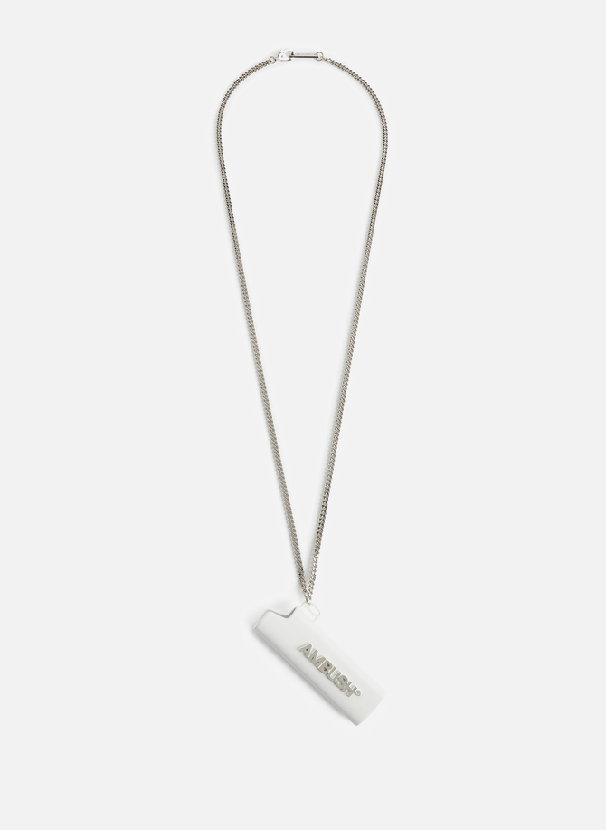 AMBUSH silver lighter shell necklace