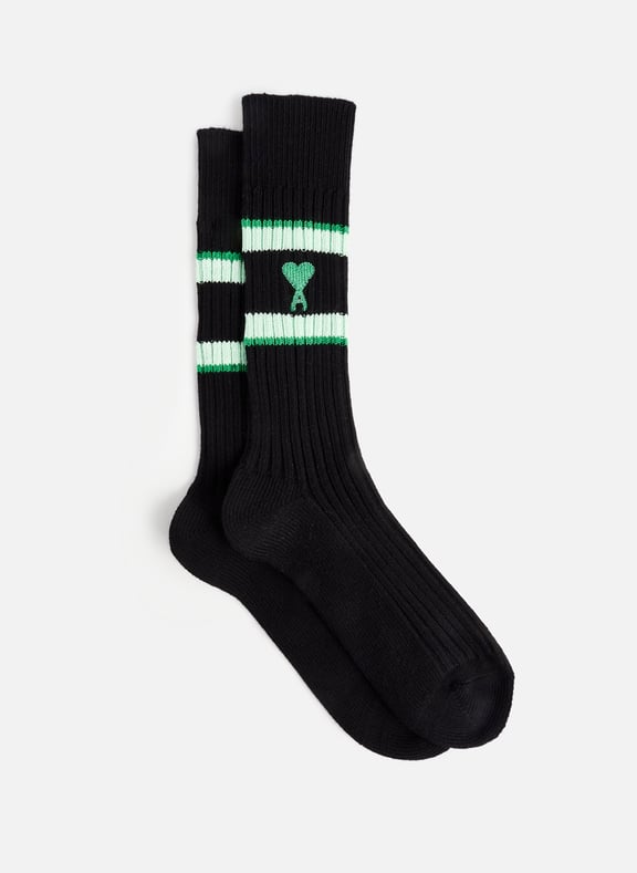 Chaussettes en coton Noir by AMI PARIS AMI PARIS Chaussettes en coton Noir