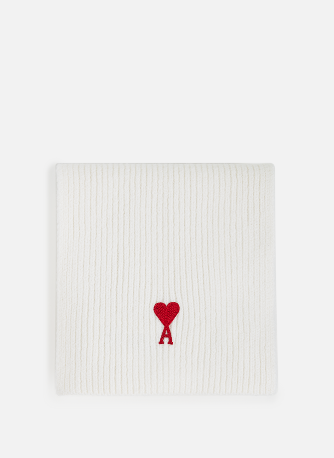 Schal mit Logo von AMI PARIS aus Wolle