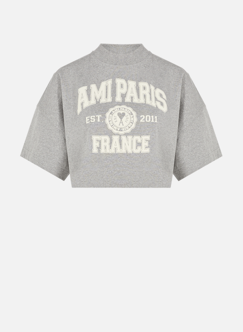 T-shirt court avec imprimé logo GrisAMI PARIS 