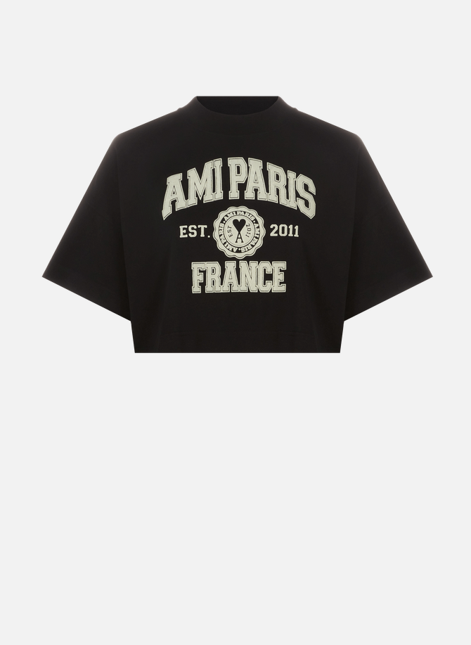 T-shirt court avec imprimé logo AMI PARIS