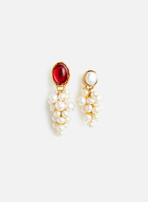 Golden Victorian pearl earrings ANITA BERISHA 