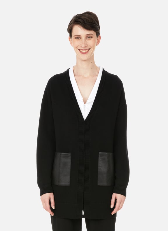 Cardigan Fael en laine Noir by ANNE FONTAINE ANNE FONTAINE Cardigan Fael en laine Noir
