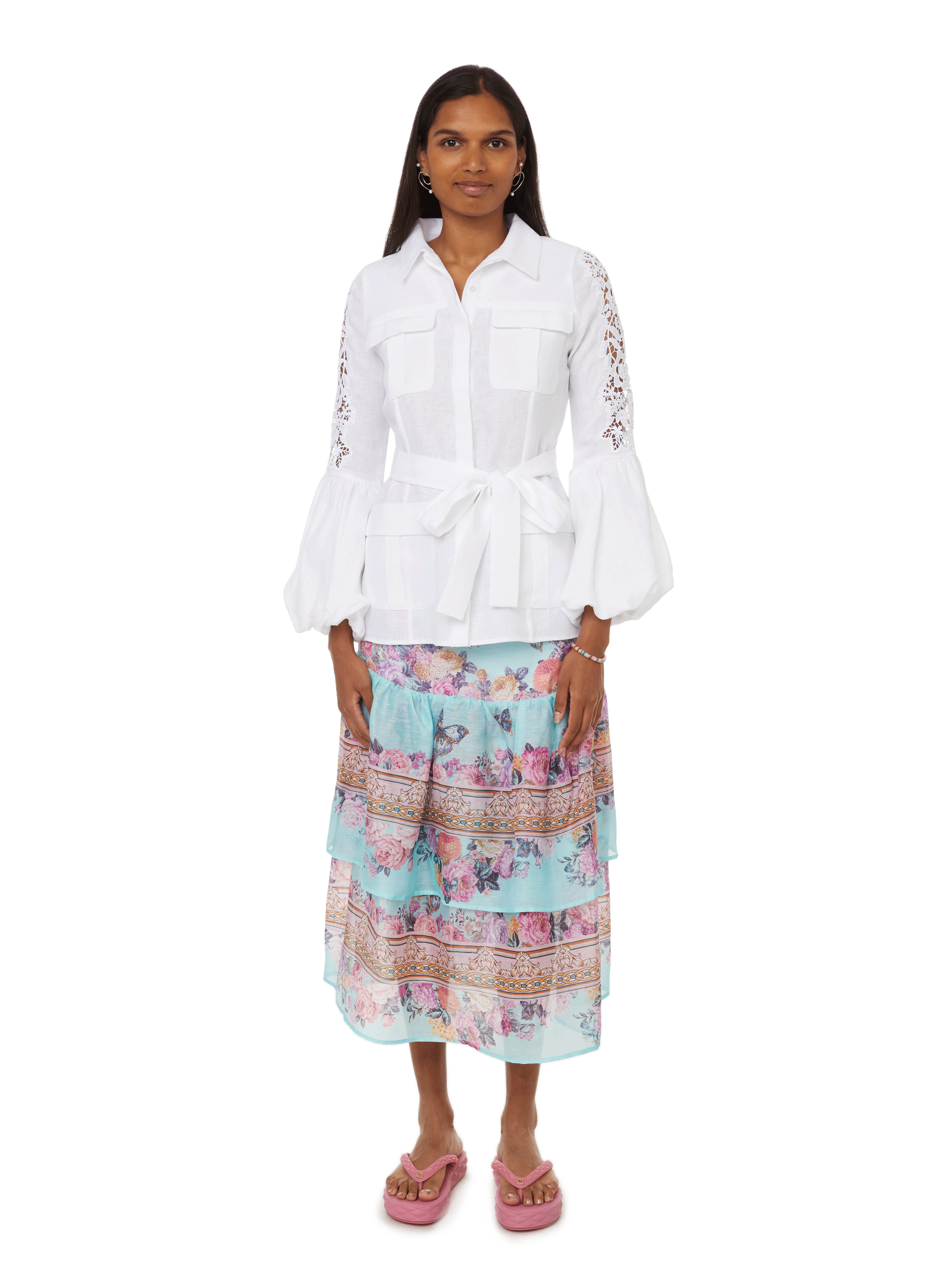 Mode Vestes Vestes chemises Anne Fontaine Veste chemise blanc style d\u2019affaires 