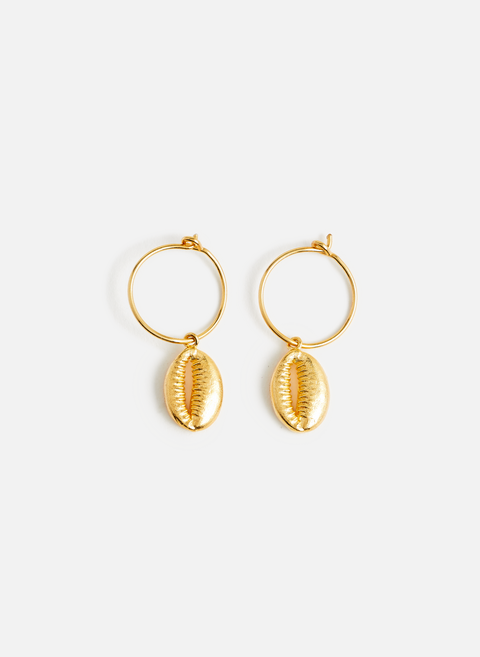 Cowry Shell Earrings Gold ANNI LU 