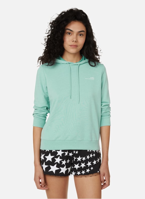 Hoodie Item en coton mélangé Bleu by A.P.C. A.P.C. Hoodie Item en coton mélangé Bleu