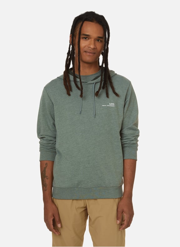 Hoodie Item en coton mélangé Vert by A.P.C. A.P.C. Hoodie Item en coton mélangé Vert