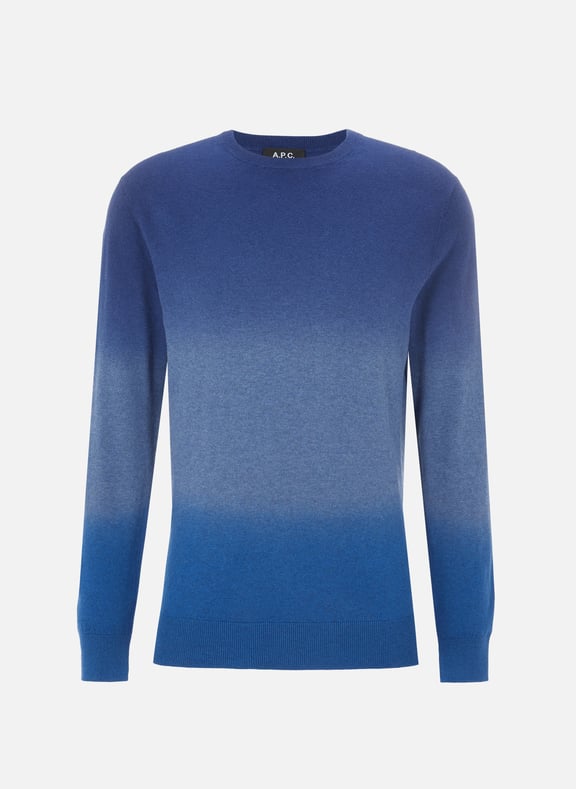 Pull Adrien en maille en coton et cachemire Bleu by A.P.C. A.P.C. Pull Adrien en maille en coton et cachemire Bleu