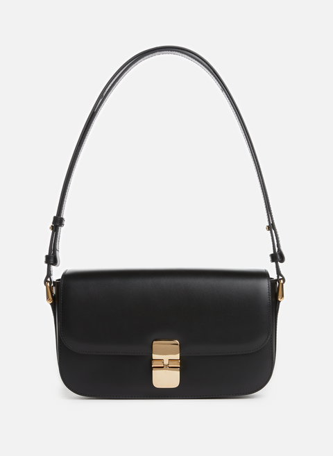 Baguette-Tasche „Grace“ aus schwarzem LederA.PC 