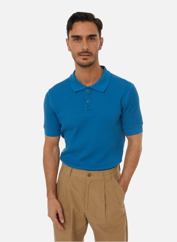 Polo avec logo brodé Bleu by APNÉE APNÉE Polo avec logo brodé Bleu