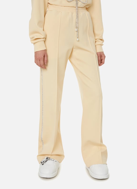 Pantalon de jogging avec strass Beige by AREA AREA Pantalon de jogging avec strass Beige