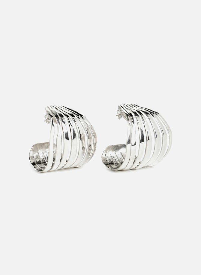Gulf hoop earrings in silver ARIANA BOUSSARD REIFEL