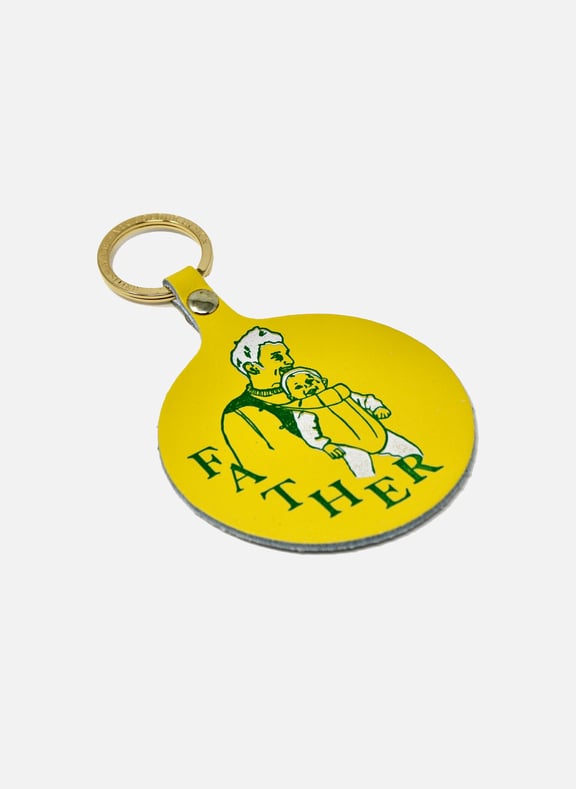 Porte-clés Father en cuir Jaune by ARK COLOUR DESIGN ARK COLOUR DESIGN Porte-clés Father en cuir Jaune