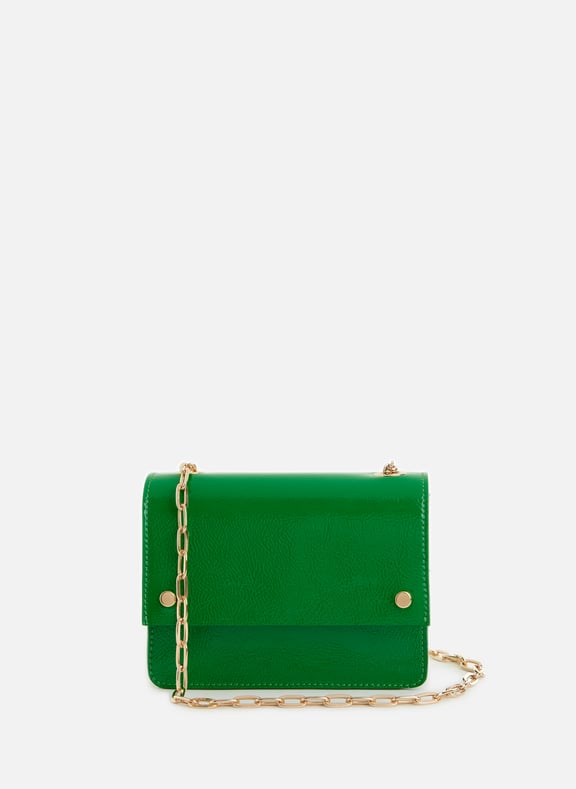 Sac en bandoulière en cuir Vert by AU PRINTEMPS PARIS AU PRINTEMPS PARIS Sac en bandoulière en cuir Vert
