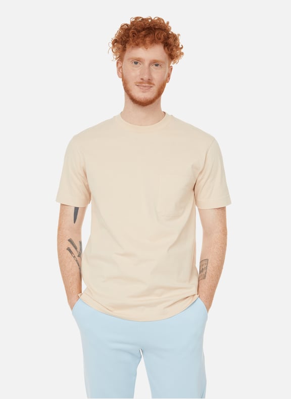 T-shirt en coton Beige by AU PRINTEMPS PARIS AU PRINTEMPS PARIS T-shirt en coton Beige