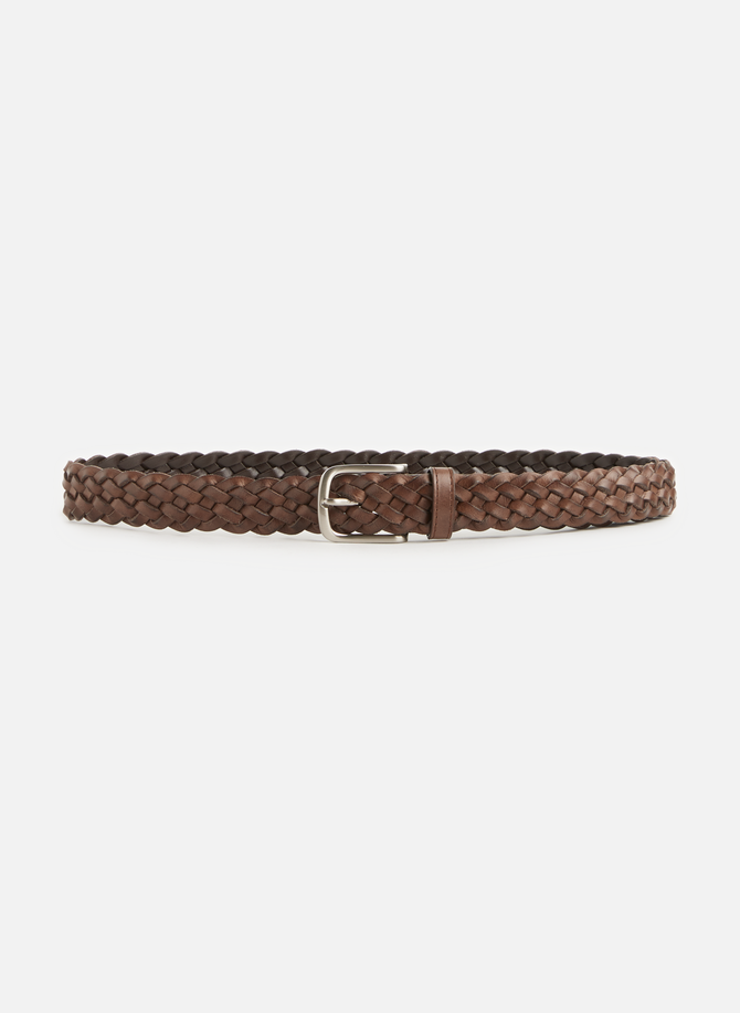 Braided cowhide leather belt AU PRINTEMPS PARIS