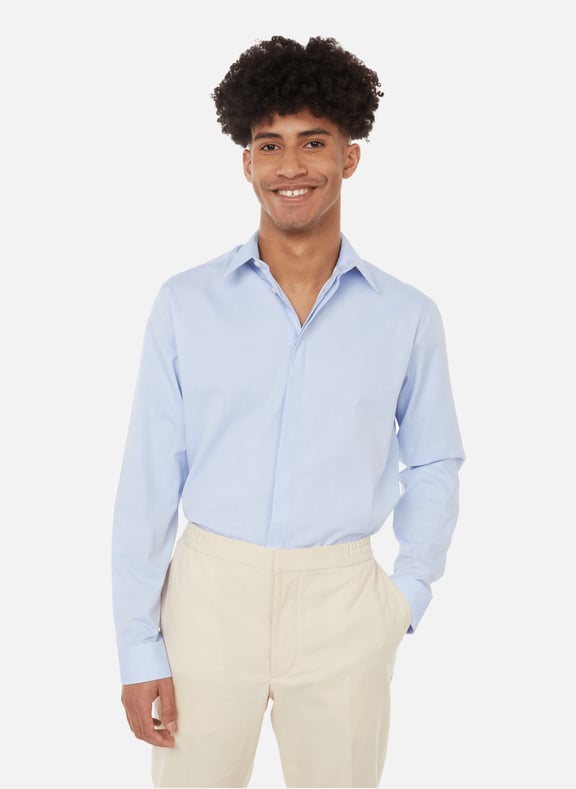 Chemise en coton Bleu by AU PRINTEMPS PARIS AU PRINTEMPS PARIS Chemise en coton Bleu