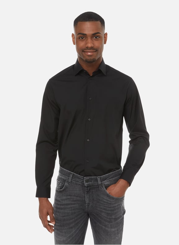 Chemise en coton Noir by AU PRINTEMPS PARIS AU PRINTEMPS PARIS Chemise en coton Noir