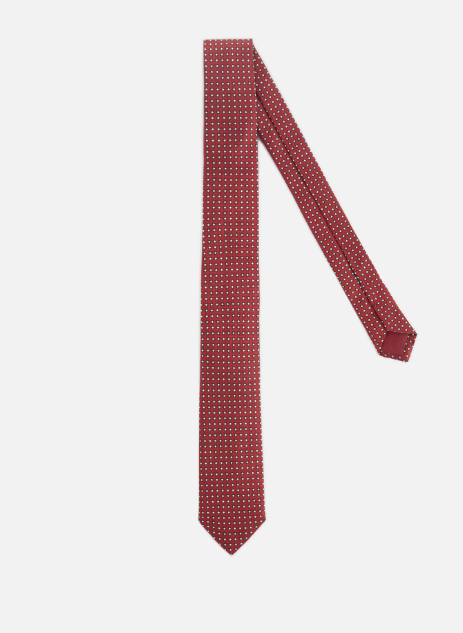 Cravate à motif en satin de soie  AU PRINTEMPS PARIS