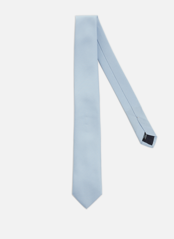 AU PRINTEMPS PARIS Cravate en jacquard de soie Bleu