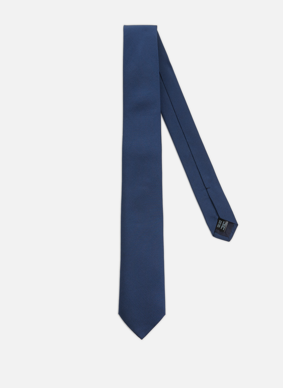 AU PRINTEMPS PARIS Seiden-Jacquard-Krawatte Blau