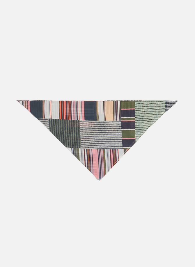 Foulard patchwork de rayures en coton AU PRINTEMPS PARIS
