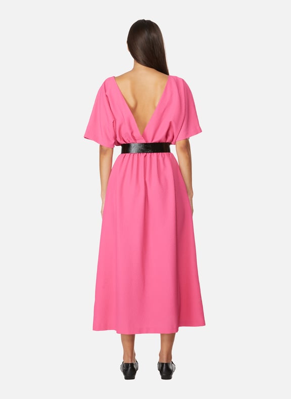 Robe fluide ceinturée rose fushia fille | La Halle Robe fluide ceinturée rose fushia fille | La Halle