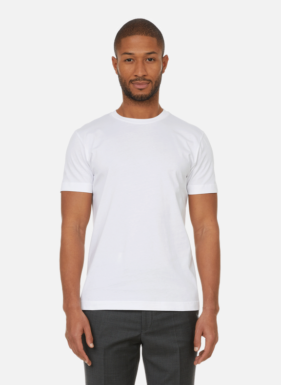AU PRINTEMPS PARIS T-shirt col rond en coton organique Blanc